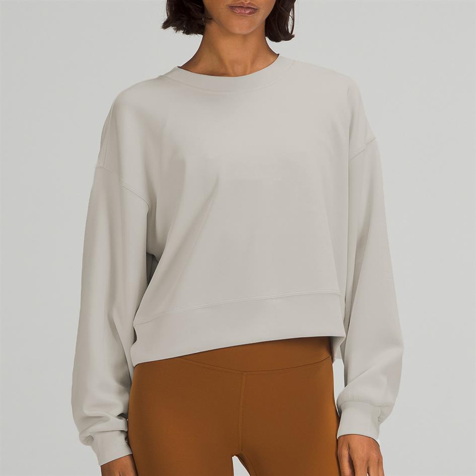 Yoga clothes perfectly oversized autumn womens designers hoodies sweater sports round neck long sleeve casual loose Sweatshirts 20278J
