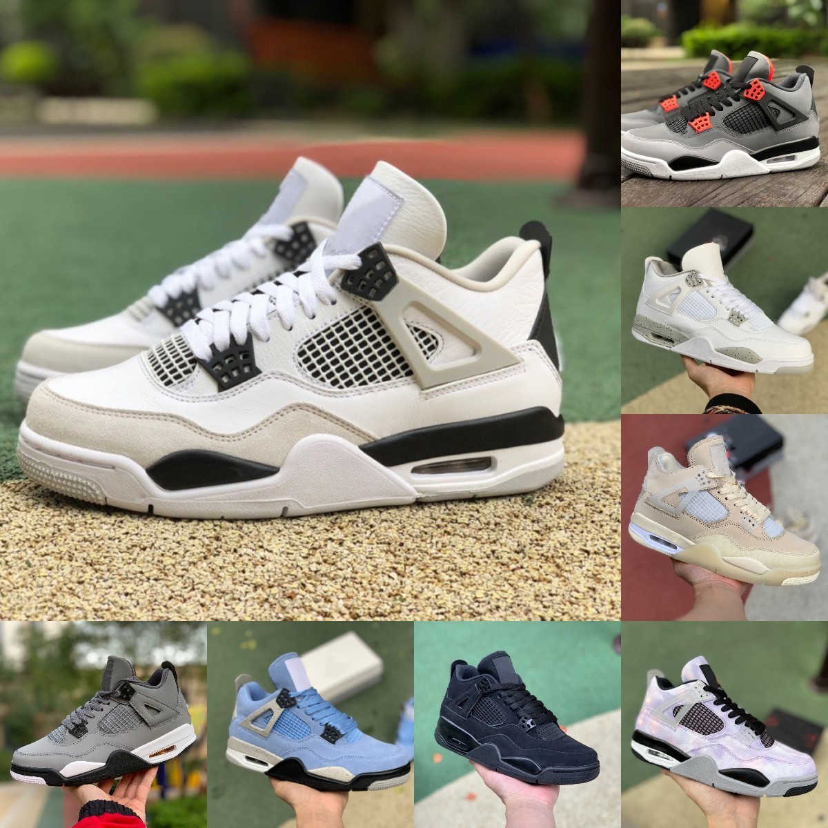 

Military Black 4 4s Basketball Shoes Jumpman Zen Master University Blue Mens Cement Cat Cream Sail White Oreo Bred Infrared Red Thunder Cool Grey Trainers Sneakers, Please contact us