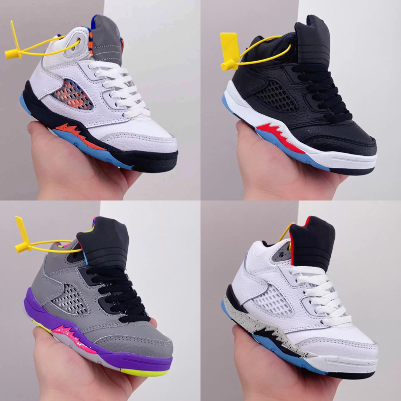 

Infants 5 sneakers 5s V Sneaker Kids Camo Deadly Pink wolf grey sun blush Fire Red blue Grape Stealth dark stucco White Children Boy Girls Basketball Shoes Size 25-35, As photo 7