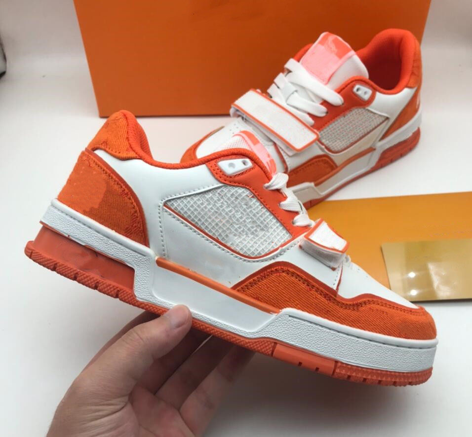 

2022 Luxury Men Women Casual Sneaker Shoes Fashion Designer Low Cut Lace-Up Leather Trainers Loafers Outdoor Unisex Zapatos Flats 36-44