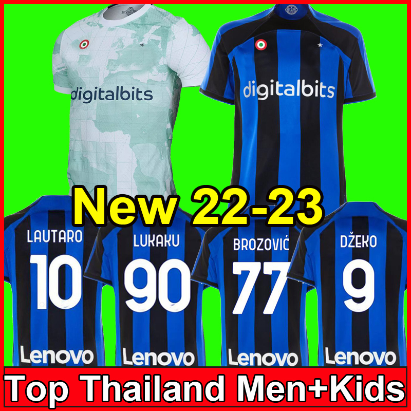 

2022 2023 LUKAKU Inter Milans soccer jerseys CORREA DZEKO GIROUD BARELLA LAUTARO SKRINIAR BELLANOVA DE VRIJ 22 23 football shirt uniforms men kids kit sets 999, 23 home+u c l