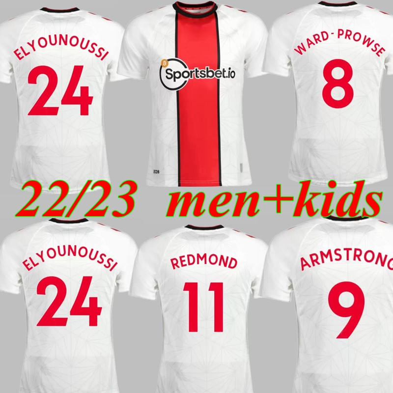 

22 23 Southam soccer jersey 2022 2023 football shirts ADAMS ELYOUNOUSSI REDMOND ARMSTRONG men kids set uniforms pton kit uniforms maillot foot third 3rd, White