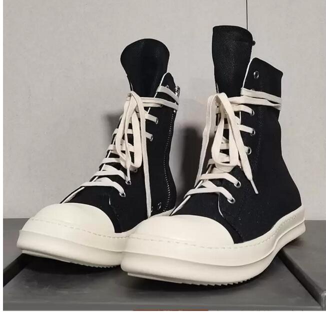 

Canvas Boots 2022 Spring Rick Breathable Women Booties Black White Ankle Boots For Men Owen Lace Up High Top Female Board Retro Shoes 066