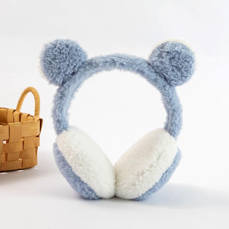 

Berets Arrival Kids Winter Warm Plush Earmuffs For Girls Anti-freezing And Cute ChildrenBerets, Black