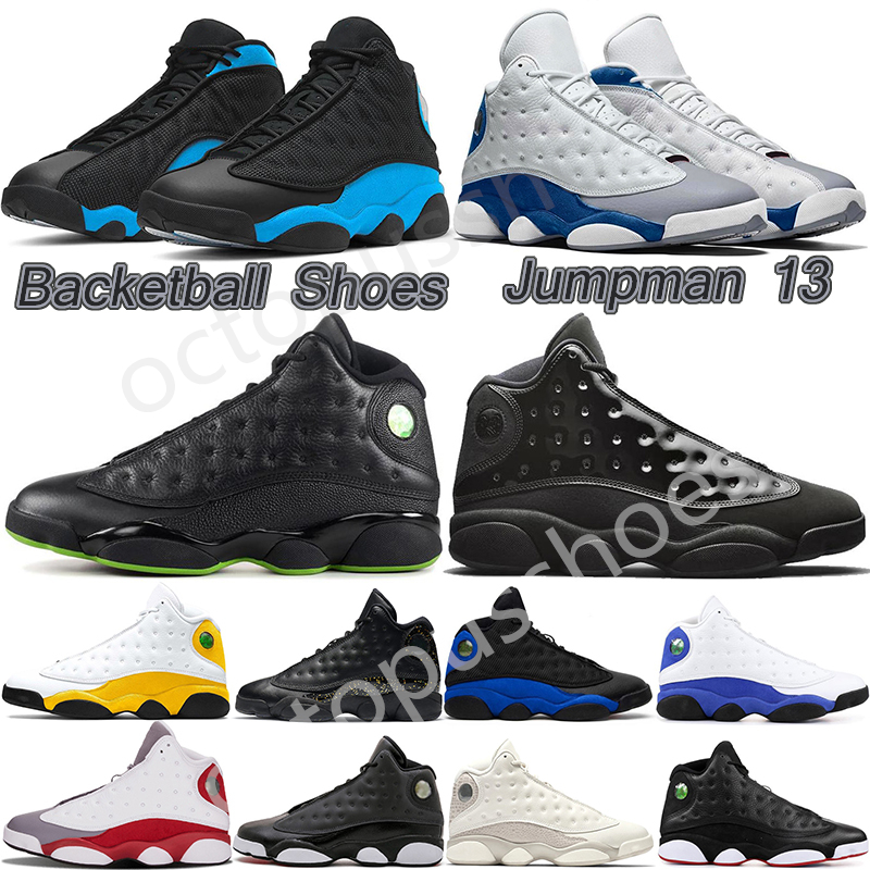

2022 OG Jumpman 13 Gold Glitter 13s Basketball Shoes French Blue Men Cap and gown Starfish Singles Day Wolf grey Trainers Sneakers Size 40-47, Please leave a message