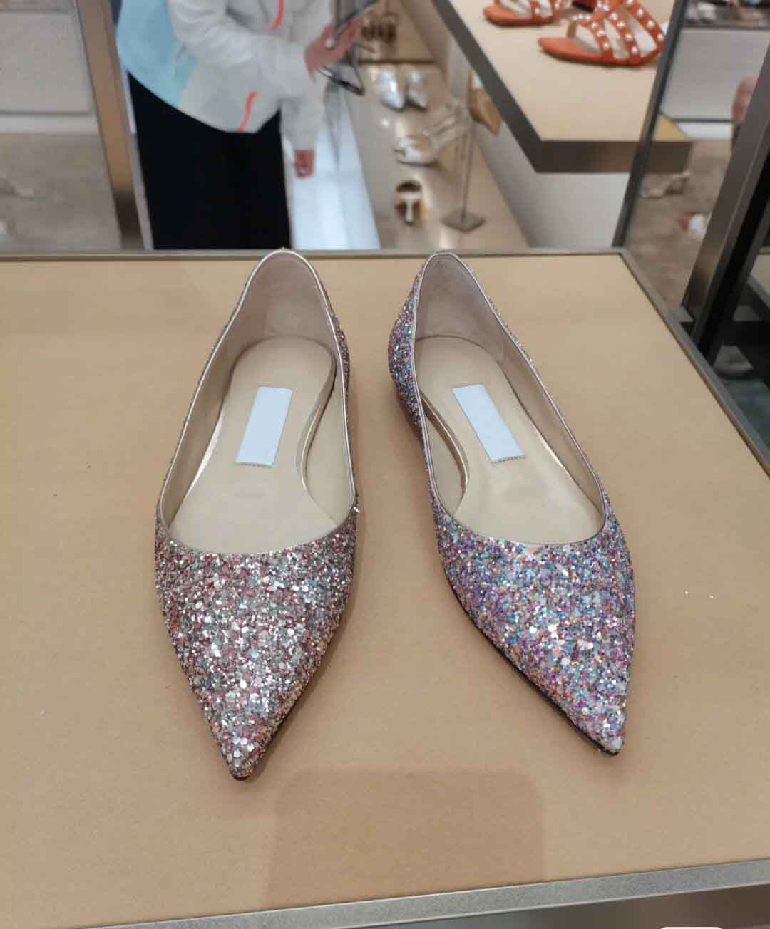 

Casual women Sandals flats loafers leather shoes Romy Flat Black Suede Pointy Toe Flats luxury designer J-m box