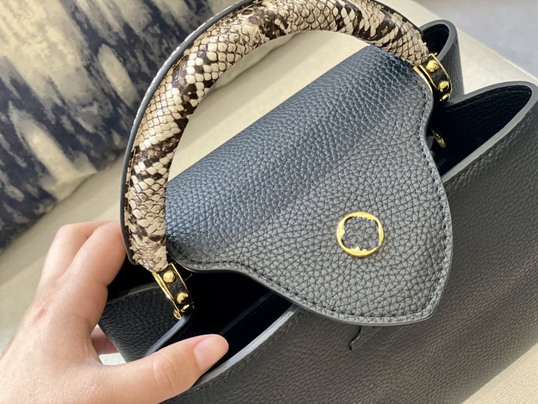 

Capues cines Designer women bag oversized letter genuine Cowhide leather purse handbag shoulder bag tote cross body, Box