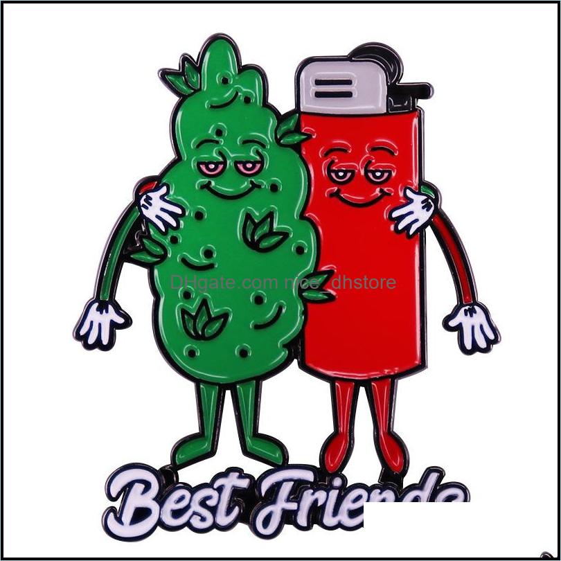 

PinsBrooches Jewelry Funny Best Friends Decorative Enamel Pins Brooches For Clothes Lapel On Backpacks Briefcase Badges Dh23P