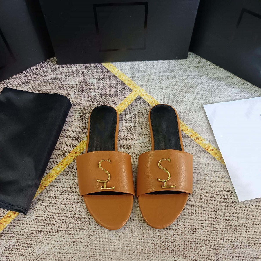 

Designer slipper Women Slippers Luxury Sandals Brand Sandals Real Leather Flip Flop Flats Slide Casual Shoes Sneakers Boots by brand 043, Box