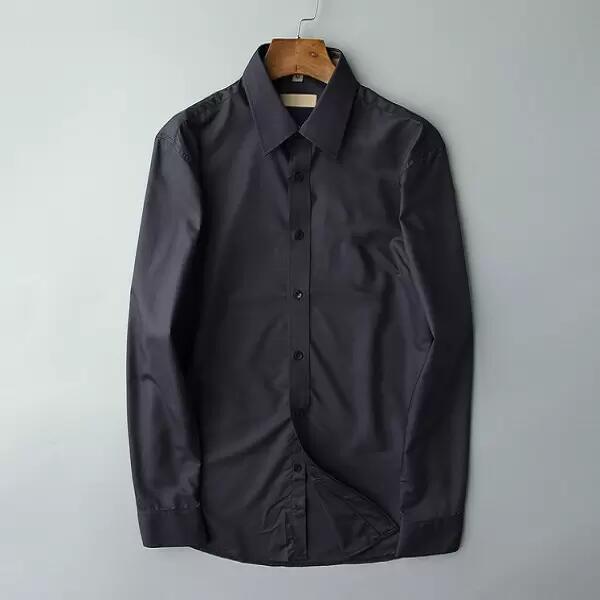 

Designer Mens Formal Business Shirts Fashion Casual Shirt Long-sleeved shirt GB7Z, Black