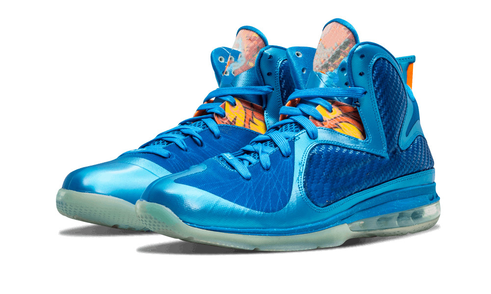 

Lebrons 9 China Men Basketball Shoes With Box High Quality 9S Neptune Blue Current Blue Total Orange Man Sneakers Sport Shoe Trainners, 16