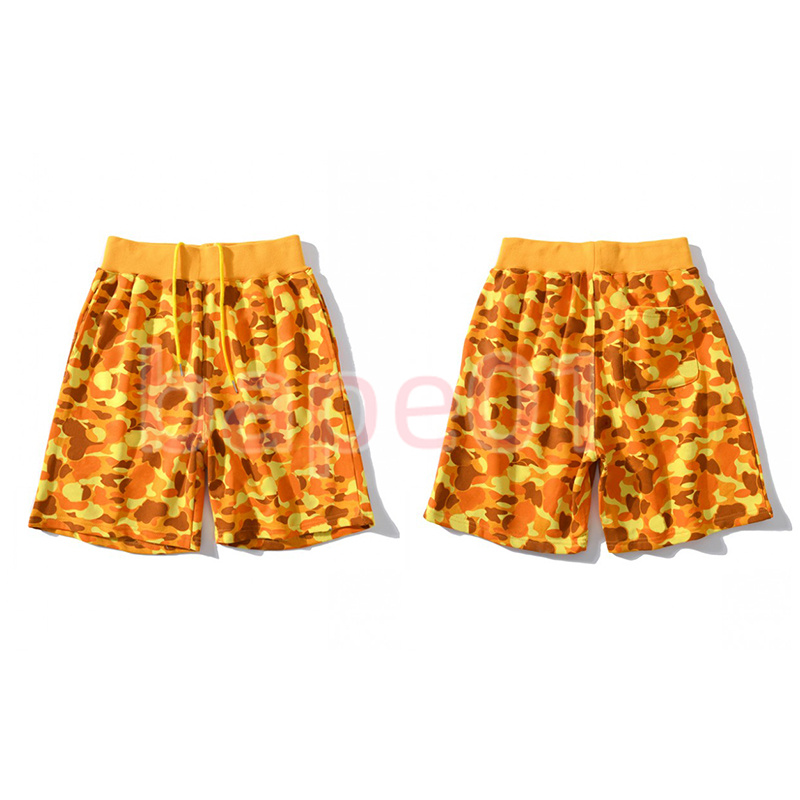 

Mens Fashion Shorts Man Summer Orange Camouflage Printing Short Pants High Quality Beach Shorts Asian Size M-2XL