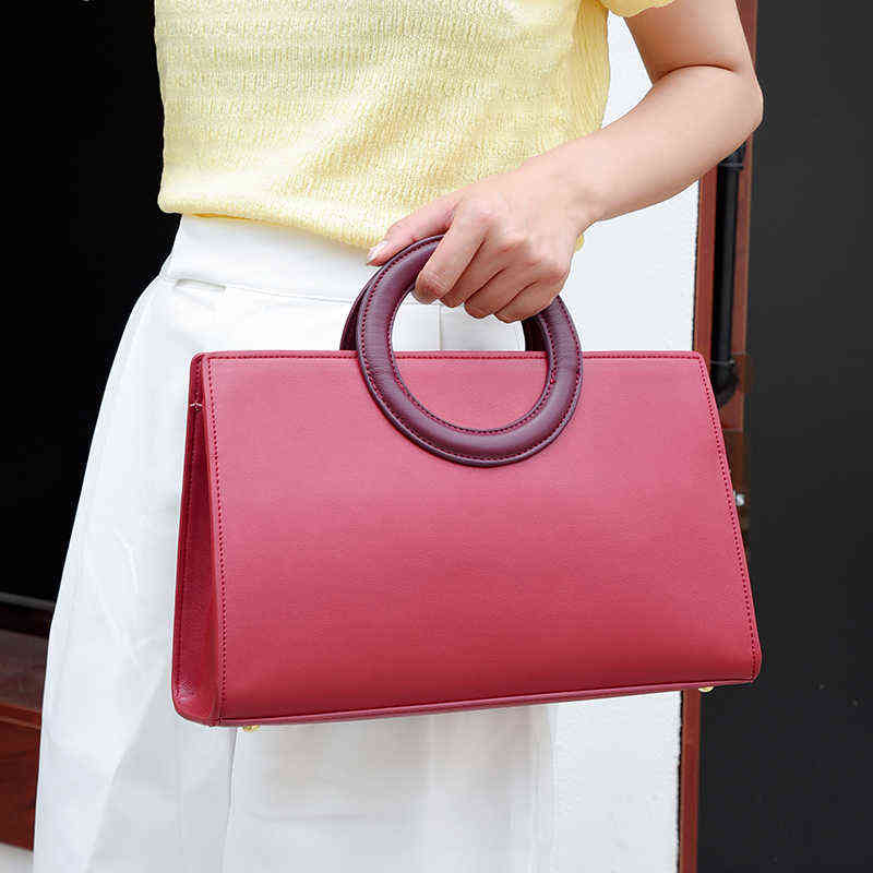 

New Fashion Ladies Tote Bags Ladies Handbags Circular Handle Red Women Shoulder Bags Party Bag T220727, Sky blue