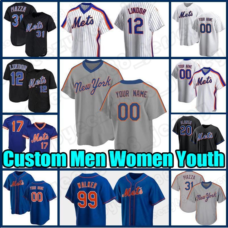 

Pete Alonso Custom Francisco Lindor New York''Mets''Jersey Max Scherzer Jacob deGrom Retro Baseball Darryl Strawberry Mike Piazza Chris Bassitt, Custom cool base(dadouhui)
