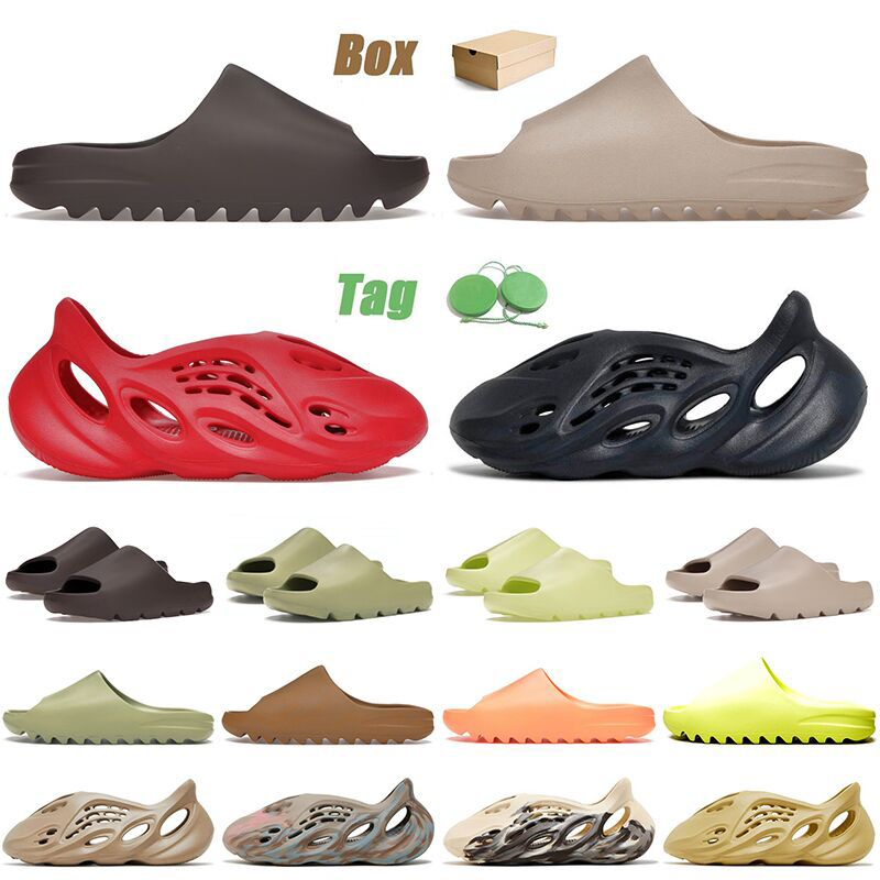 

design mens women slipper foam runner slides runners size 13 Soot Pure Vermilion Mineral Blue Cream Clay Moon Gray Enflame Orange Trainers Sandals 36-47, C48 sherbert 36-40