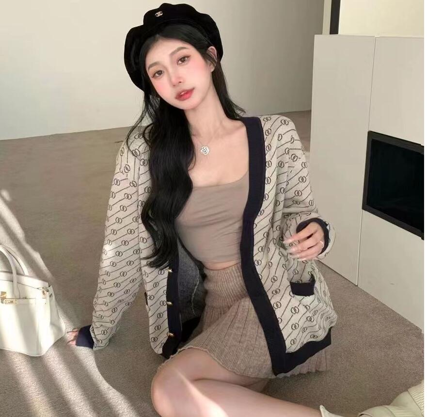

Women Sweaters Style Luxury GGity Letter Brand New Women Knitted Cardigan Top, 05