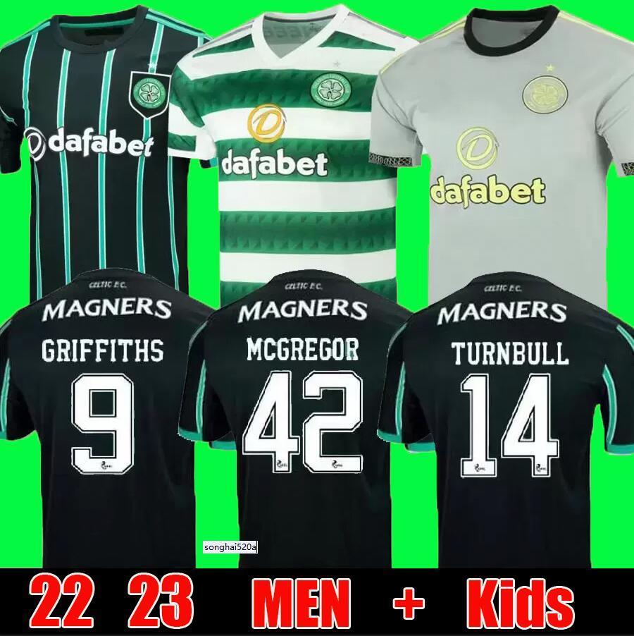 

22 23 Celtic away home soccer jersey KYOGO JOTA AJETI 2022 2023 Mens Kids ABADA MCGREGOR TURNBULL STARFELT CARTER-VICKERS THIRD BABY JUNIOR, 22 23 home aldult