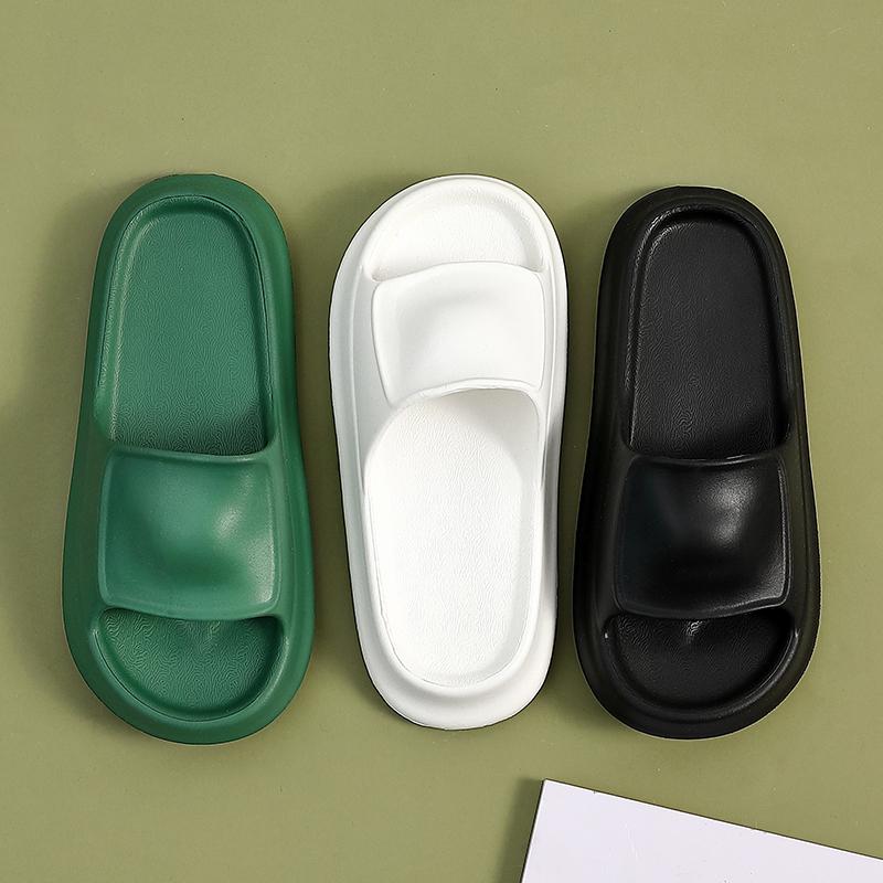 

Slippers Summer Thick Platform Women Mens Indoor Bath Slipper Soft Eva Non-slip Couples Home Floor Slides Beach ShoesSlippers, Green