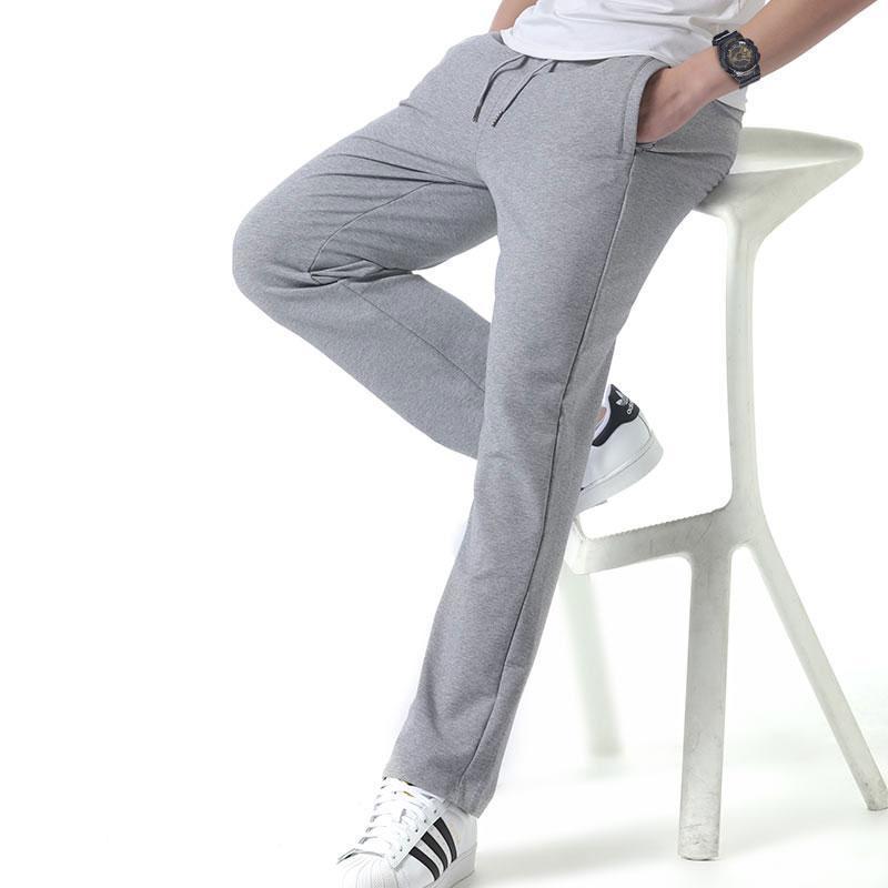 

Men's Pants Leisure Men Cotton Large Size Loose Casual Gogger Sweatpants Mens Straight Training Trousers Solid Anti-wrinkle SoftMen's, 208 light gray