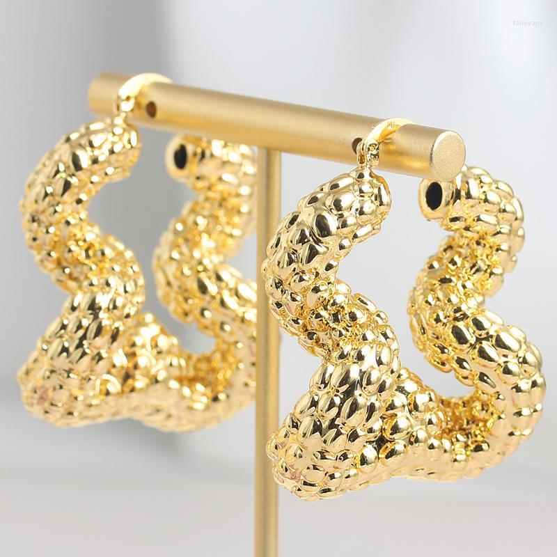 

Hoop & Huggie Earrings Copper African For Women Girls Jewelry Unique Dubai Drop Statement Earring FemaleHoop Farl22