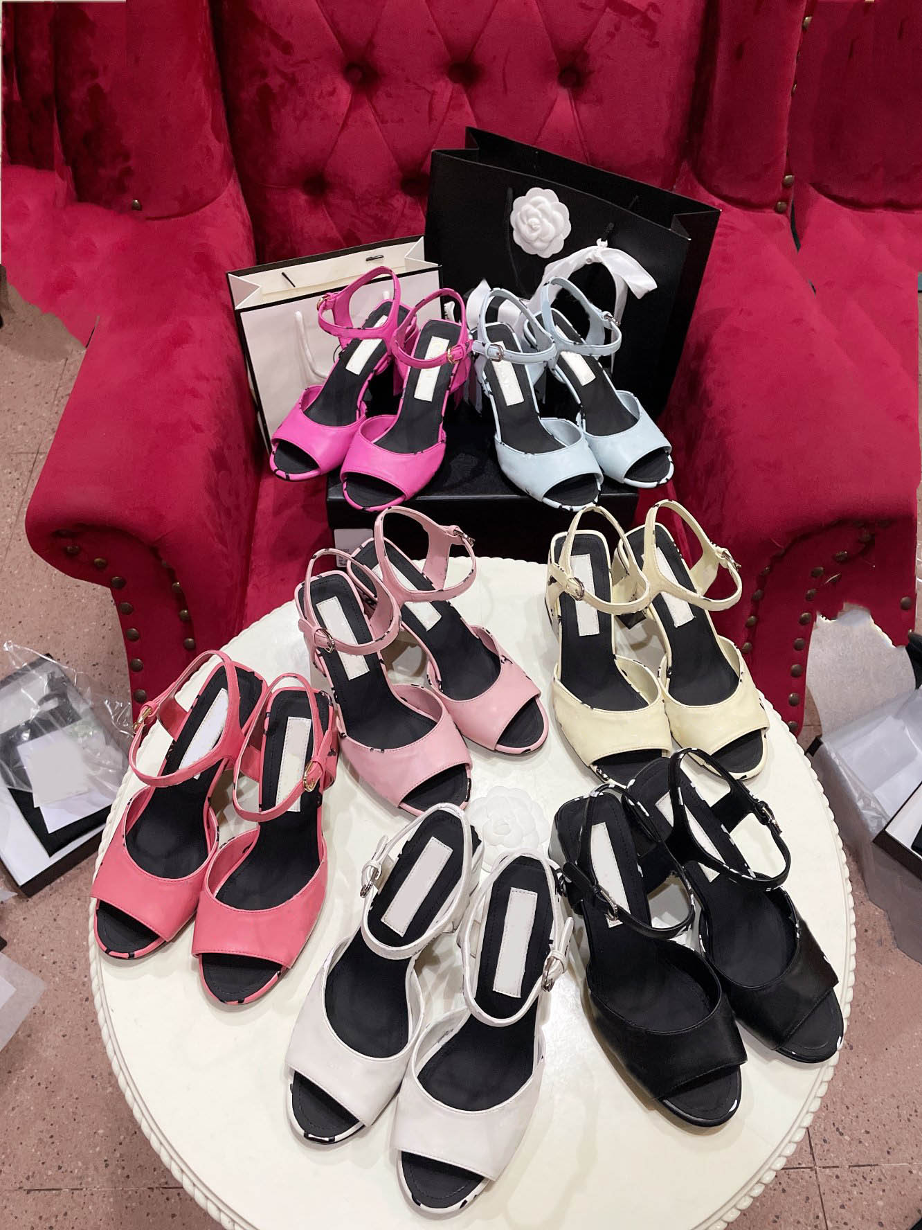 

Summer Women Sandals Slippers Printed Lambskin Dark Pink Black Outdoor Causal Sandal Top Designer Luxury Fashion Ladies Beach Flat Flip Flops, Customized