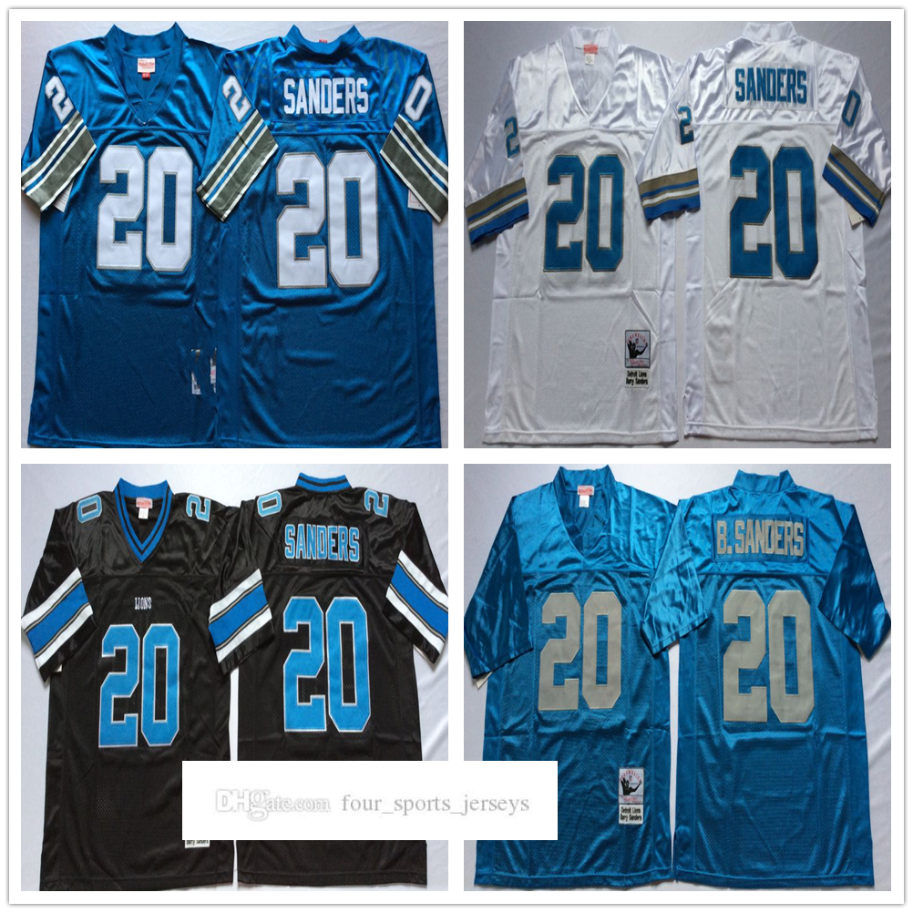 

NCAA 75th Vintage Football 20 Barry Sanders Jersey Mitchell&Ness Mitchell and Ness College Blue White Black, Same as picture