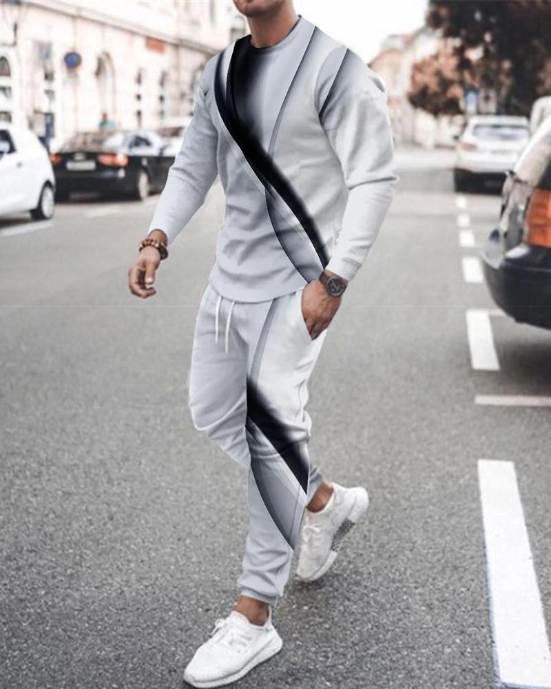 

Men' Tracksuits Autumn Men Tracksuit Casual Sports Set Long Sleeved TShirt 2 Pieces Sets Pants Fashion Brand Jogger Fitness SportswearMen, 3dwytz43