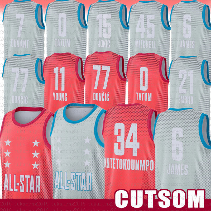 

2022 All-Star Basketball Jersey LeBron James Harden Stephen Curry Ja Morant Kevin Durant Giannis Antetokounmpo Luka Doncic Devin Booker LaMelo Ball Jimmy Butler