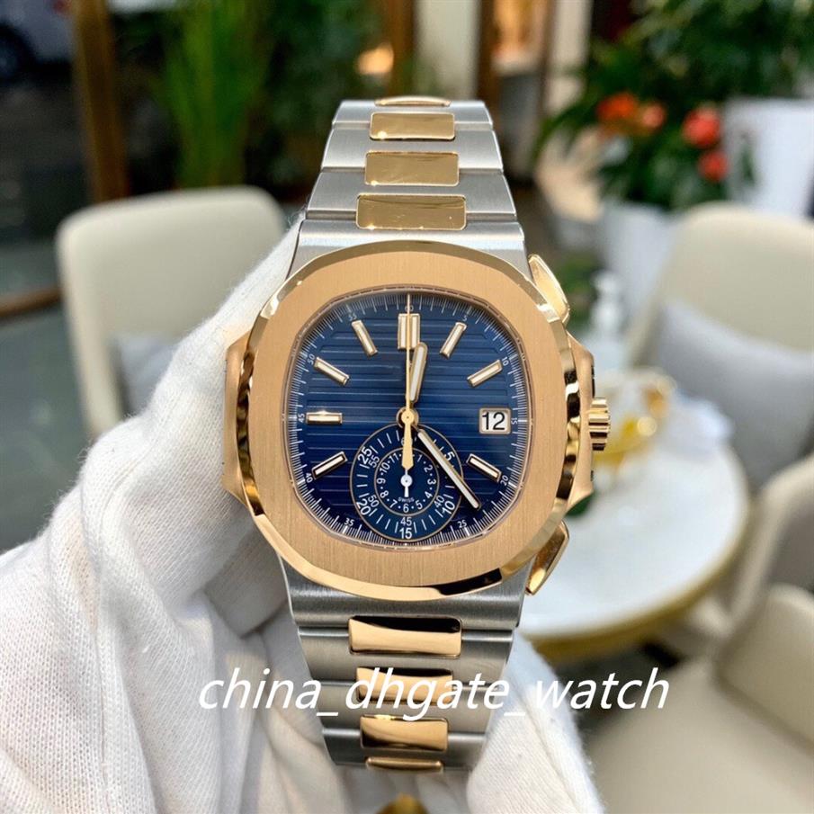 

KFactory Mens Watch Wristwatch New Automatic N@utilus 40mm 5980/1R Blue Dial Gold Men's Watches354L