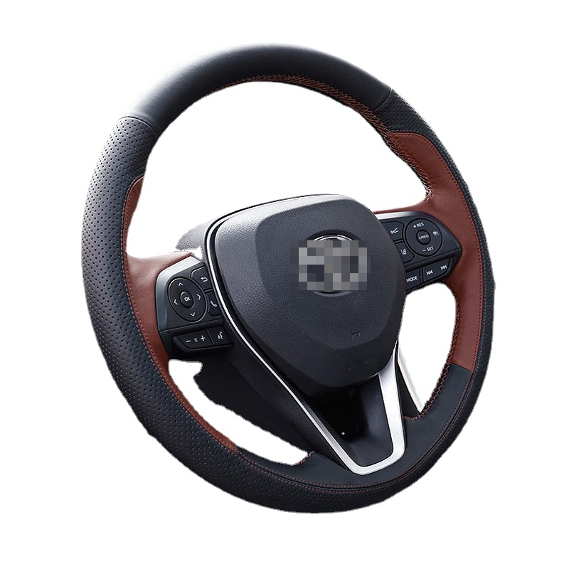 

Customized Hand-Stitched Leather Car Steering Wheel Cover for Toyota Rongfang Rav4 Avalon Camry Corolla Levin Car Accessories
