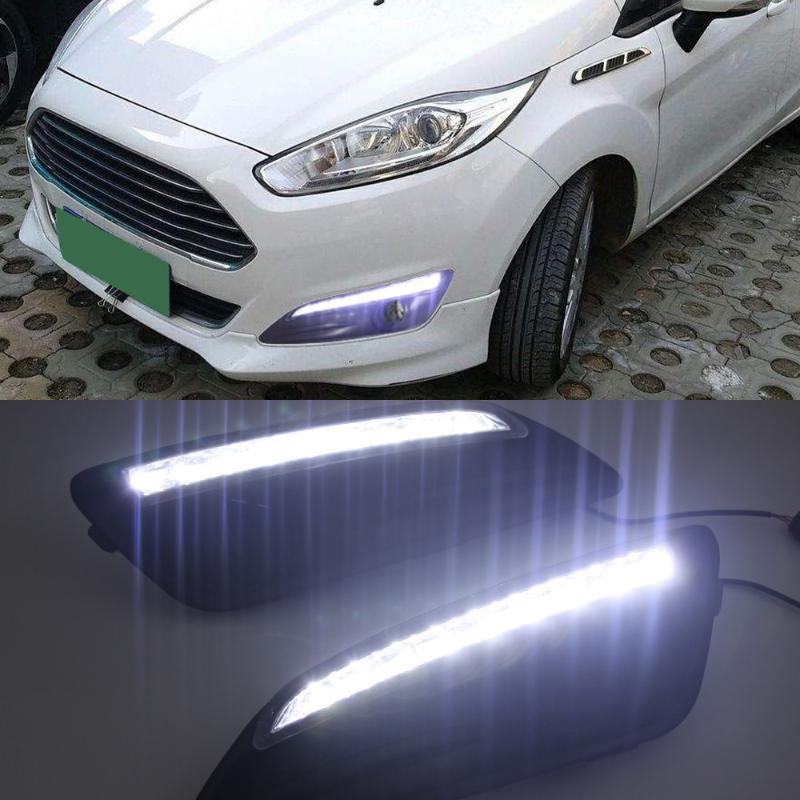 

Other Lighting System Car Flashing 2PCS LED DRL Daytime Running Lights For Fiesta 2013 2014 2022 Daylight Fog Light Waterproof