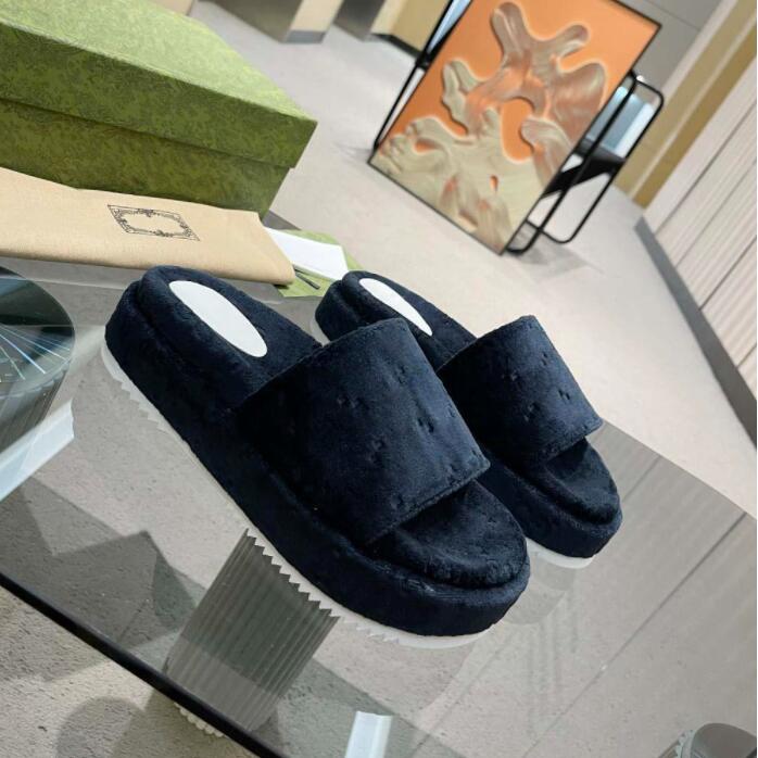 

NEW Women Slippers High-heeled Flatform Luxury GGity Letter Thick with Slides shoes 45, 16