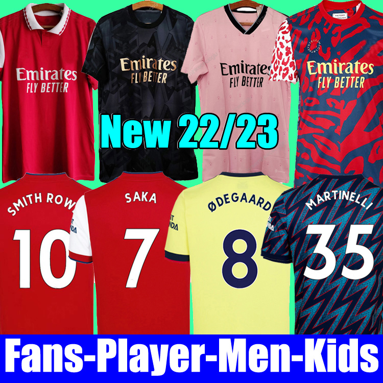

21 22 23 SMITH ROWE PEPE SAKA soccer jerseys Fans Player version ODEGAARD THOMAS MARTINELLI TIERNEY 2021 2022 2023 no more red football shirt Men Kids kit sets, 22/23 home men