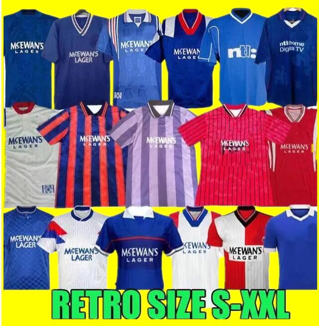 

87 90 92 93 94 95 96 97 99 01 08 Glasgow Rangers fc Retro soccer jerseys 20 21 GERRARD GASCOIGNE LAUDRUP gerrard MCCOIST football Uniforms, As pic