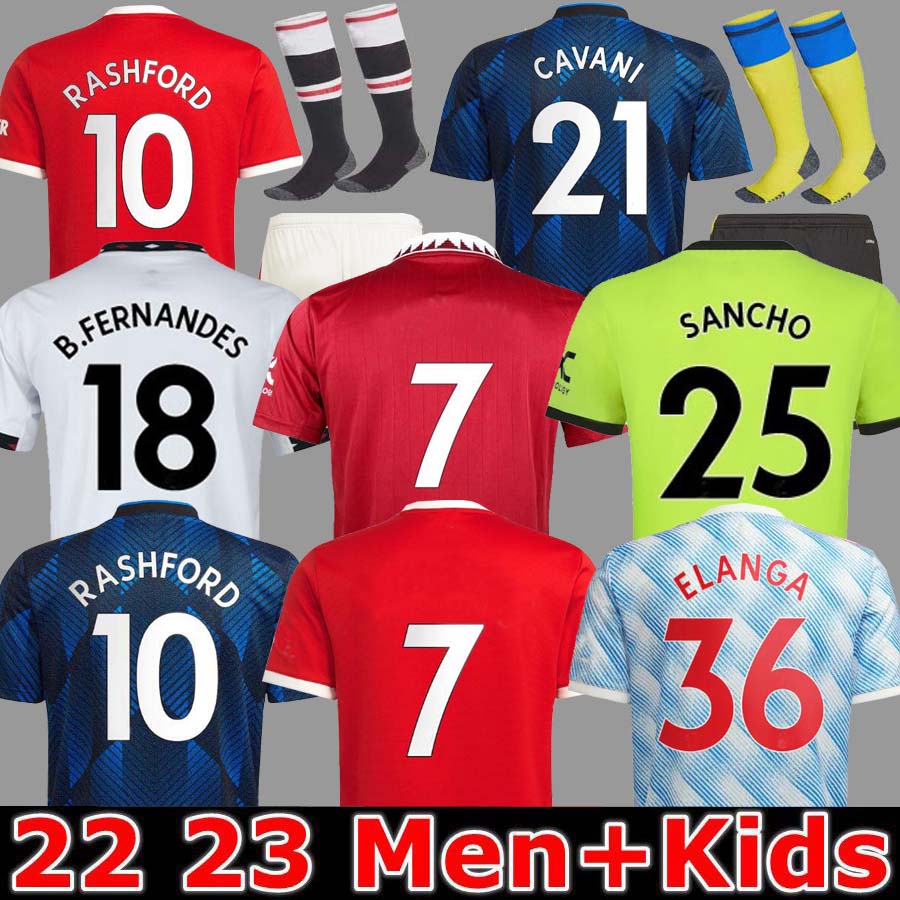 

2021 2022 2023 fans player version SANCHO 21 22 23 soccer jerseys RASHFORD SHAW football shirt POGBA CAVANI BRUNO FERNANDES men kids kit VARANE FRED GREENWOOD ELANGA, Adult home player