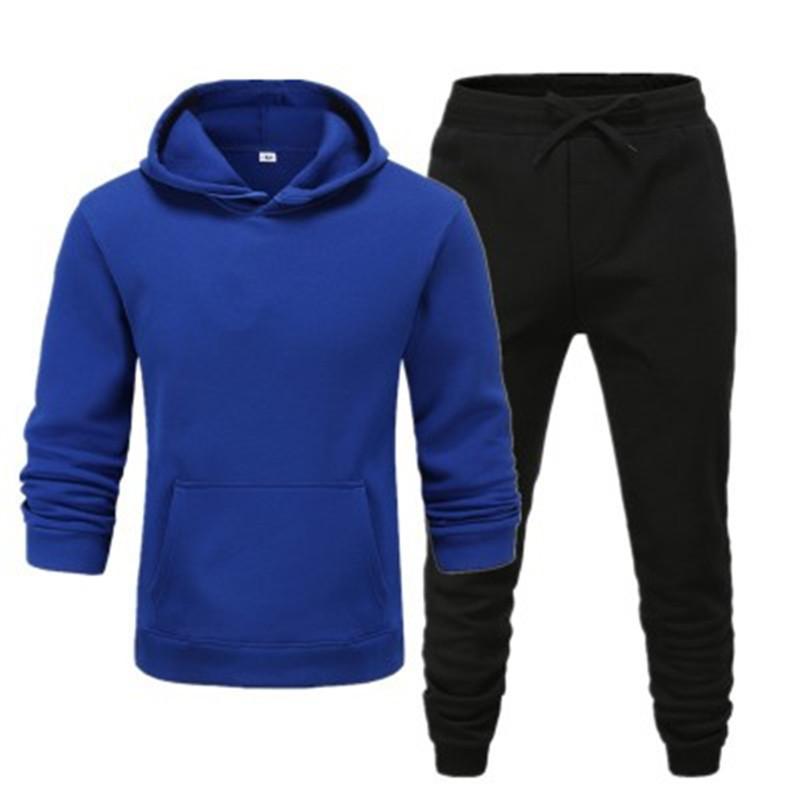 

Men' Tracksuits Mens Joggers Set Solid 2022 Oversized Pullover Hoodies Sweatshirt Sweat Pants Fashions 2 Piece SW5812Men, Black