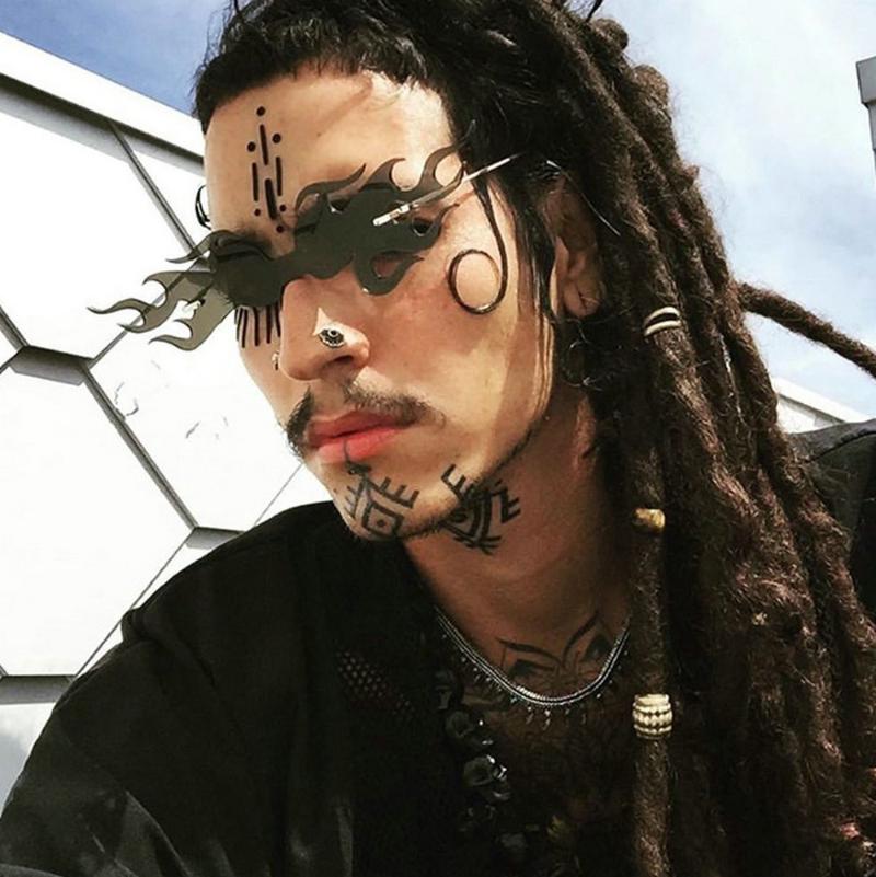 

Sunglasses Fire Flame Women Men 2022 Oversized Rimless Sun Glasses Street Trend Sunglass Brand Designer Vintage Shades FMLSunglasses