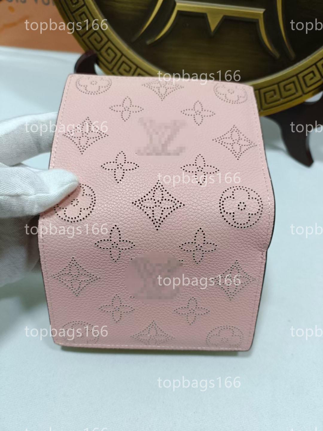 

GGs LVs YSLs louiseity viutonity VUTTONS Mahina Clea hollow wallet fashion Macaron designer bags short wallet card package check holder clutch M80629 M80817, Blue