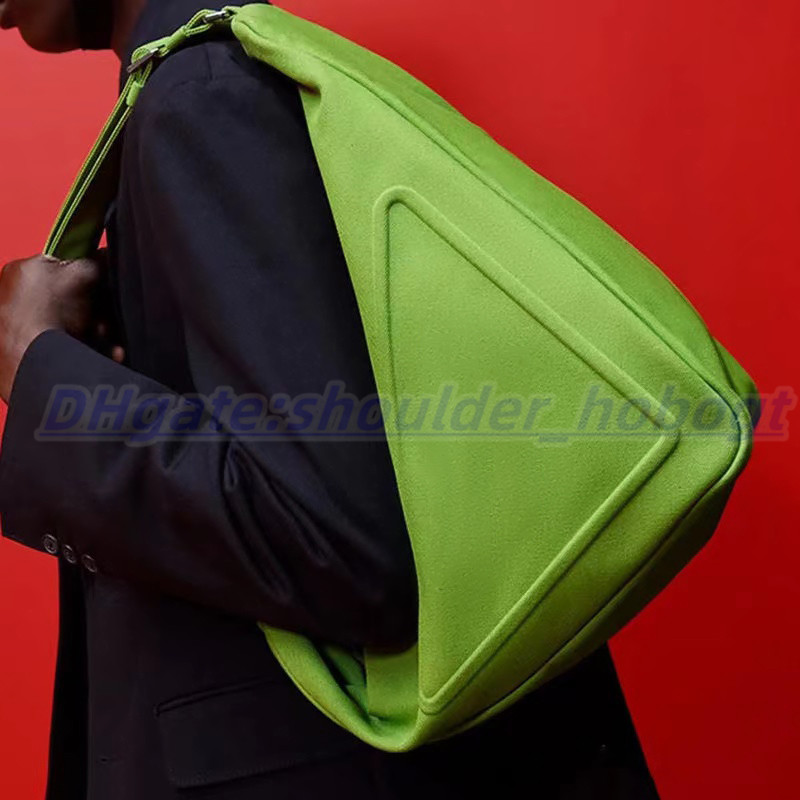 

high quality Luxurys Designers bag fashion shoulder Recycled Nylon Canvas pochette mens large womens triangle tote hangbag famous Linen Crossbody bags pochette, Carton