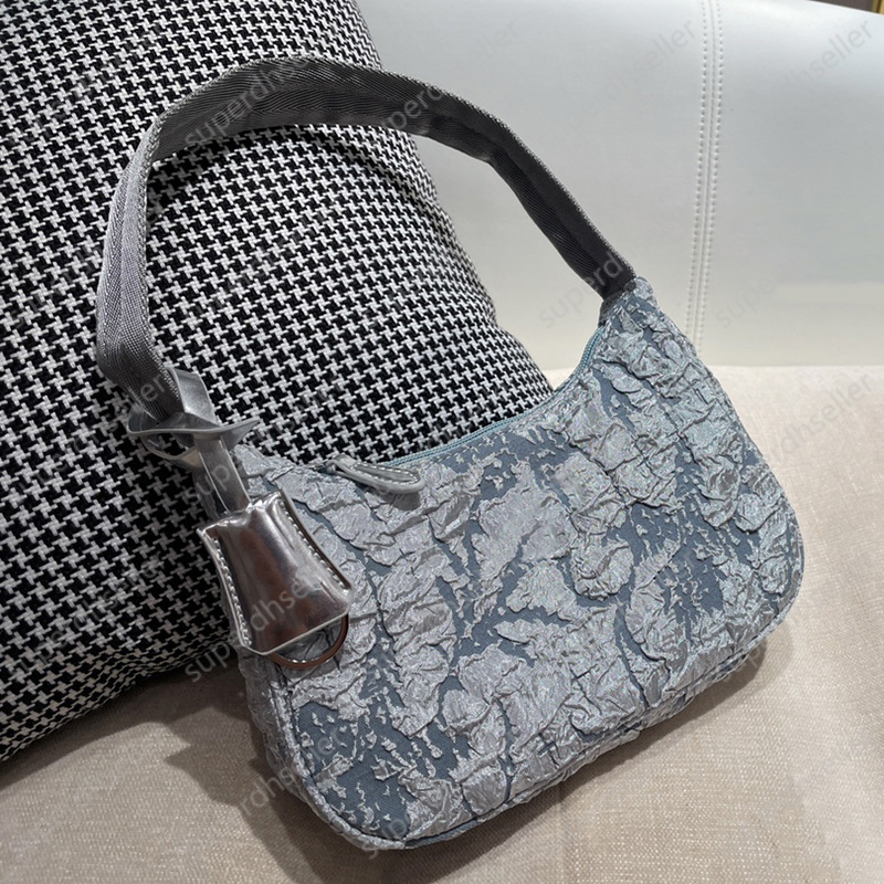 

Nylon Underarm Bag Luxury Designer Tote Handbag Wallet Shoulder Bags Fashion Women Clutch Purse Hobos Pochette Totes Handbags Haze Blue, Increase feight