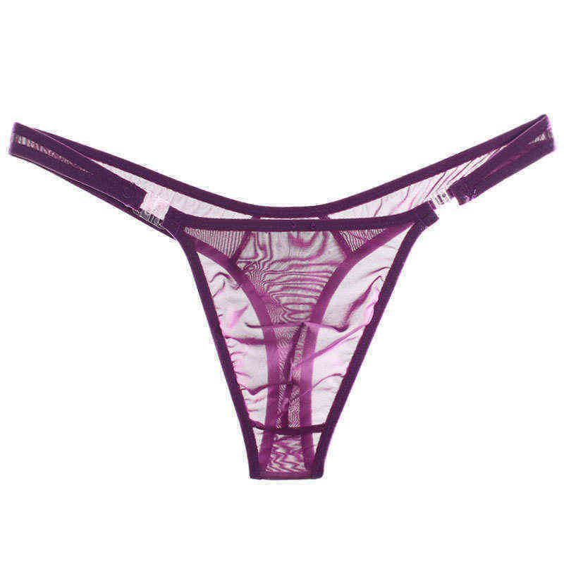 

Nxy Sexy Underwear Men Lace Thong Sexy Transparent g String Briefs Bulge Pouch Panties See Through Tanga Male Bikini Hombre Lingerie Underwear 0609, Purple