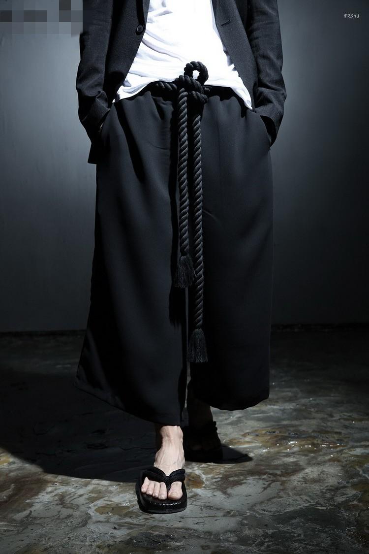 

Men's Pants Men's Trousers Spring Black Loose Fashion Casual Wide-leg Nine Minutes Big Bell Bottoms Yamamoto StyleMen's