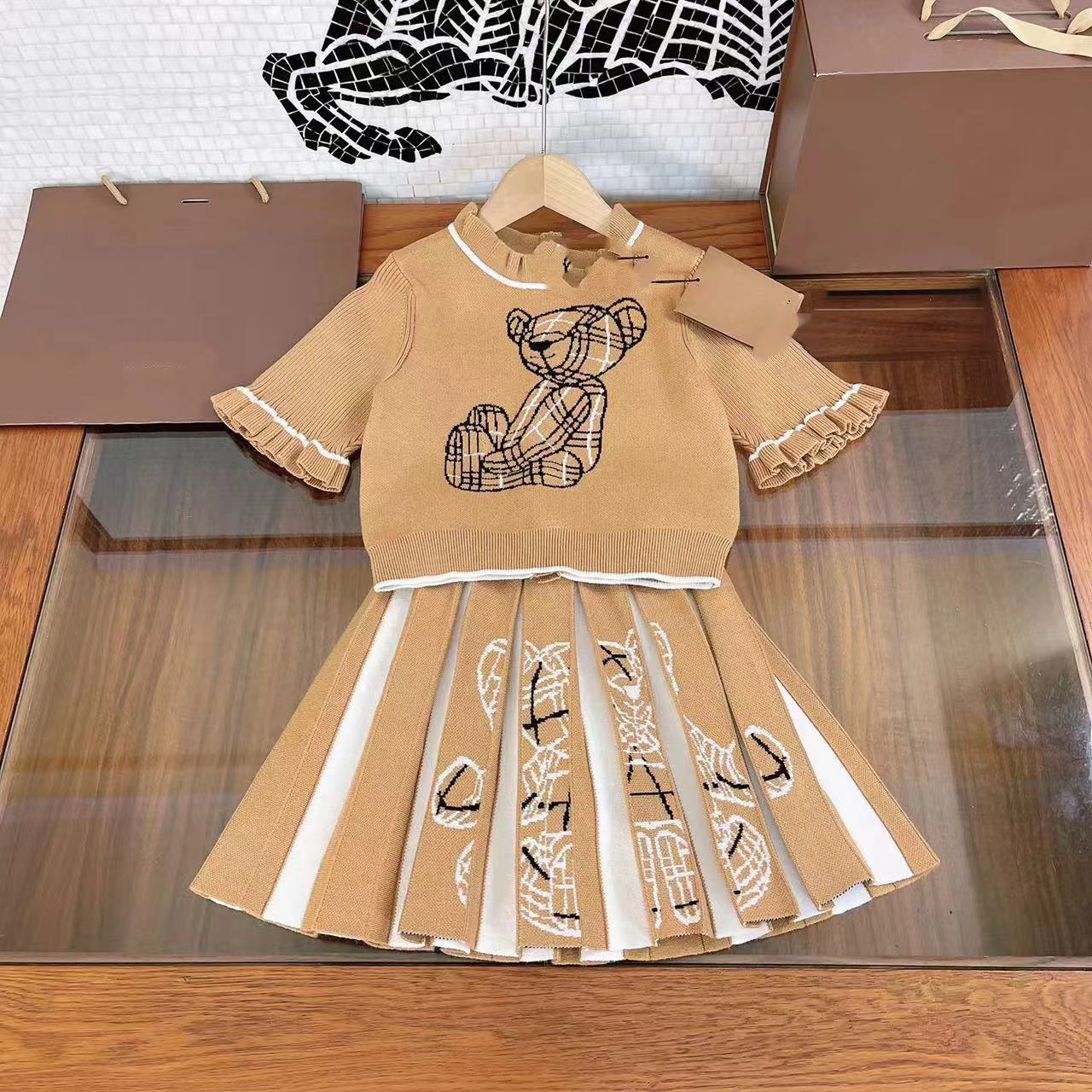 

kid girl flower dress set autumn first communication dresses brown color plaid designer toddler girls winter clothes sets 110-160 cm, 11