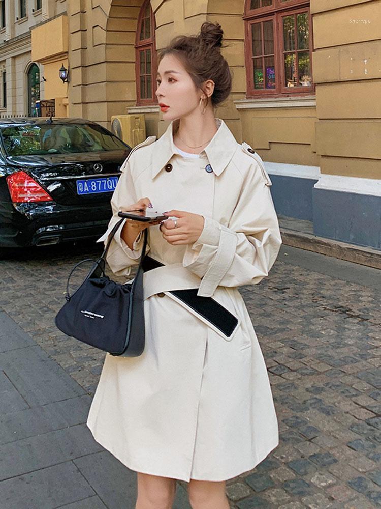 

Women's Trench Coats Fashion Windbreaker Short Small Korean Loose Temperament 2022 Spring And Autumn British Coat, Picture color m