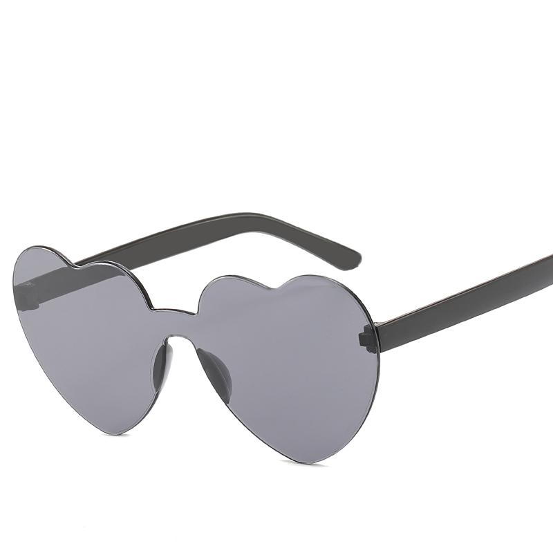 

Sunglasses Heart Women Love Frame Clear Transparent Sun Glasses Tint Rimless Vintage UV400 High Quality Lady Cute Casual GlassSunglasses