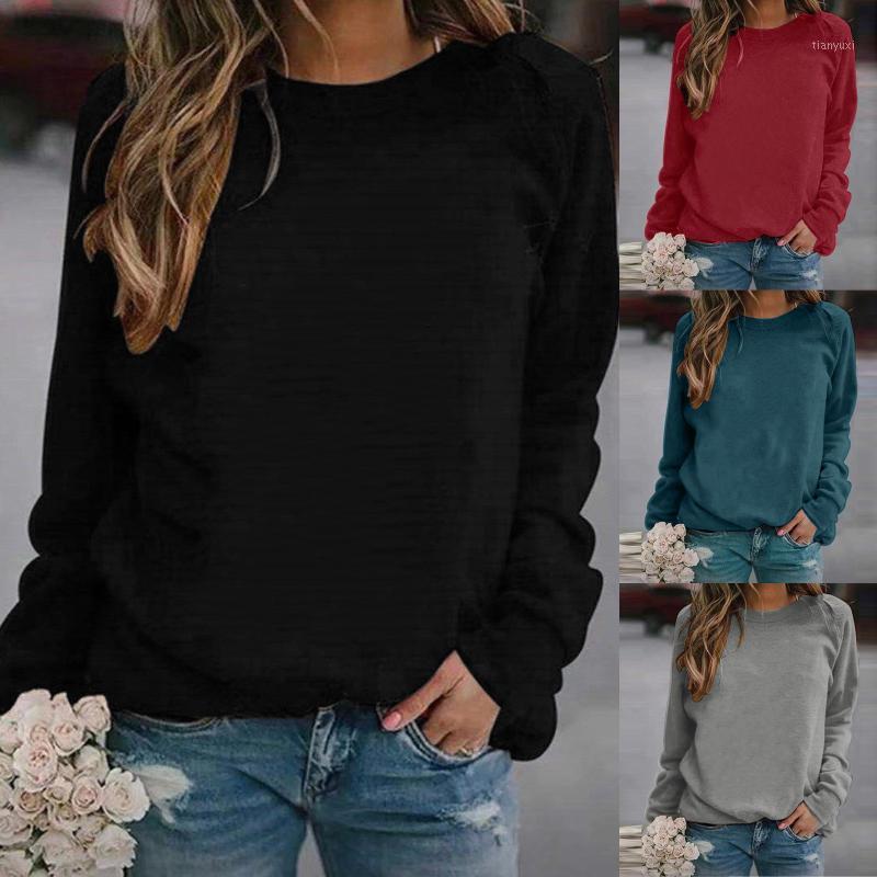 

Women Sweatshirt Plus Size O Neck Long Sleeve Casual Loose Pullover Autumn Winter Fashion Ladies Blouse #40 Women' Hoodies & Sweatshirts, Green