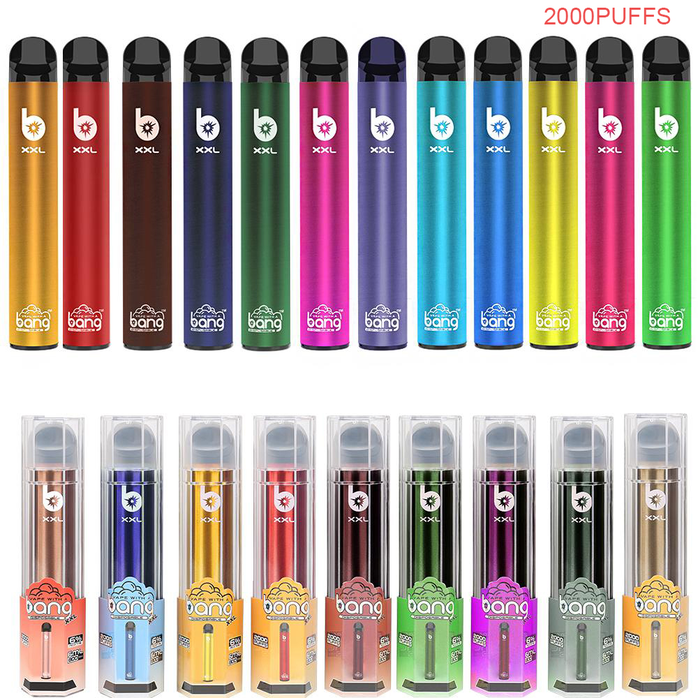 

Bang XXL 2000Puffs E Cigarettes Disposable Vape Pen 2% 6% 12Colors 800mAh Battery 6ml Pods Device