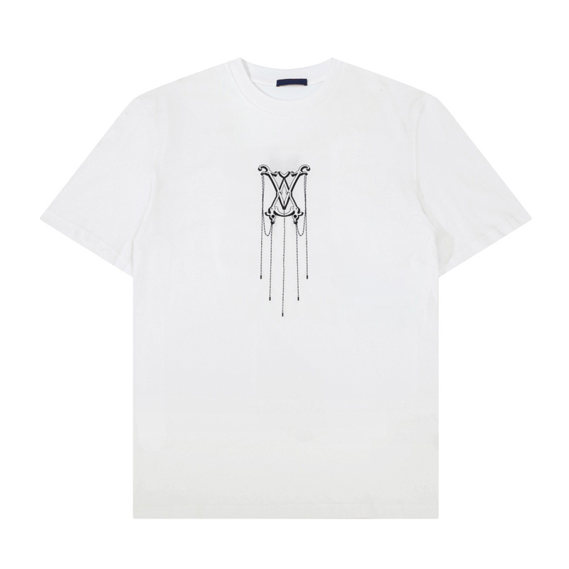 

21SS Letter embroidery Tee Fashion Man Women white T-shirt Hip Hop summer oversize style FZTX1160