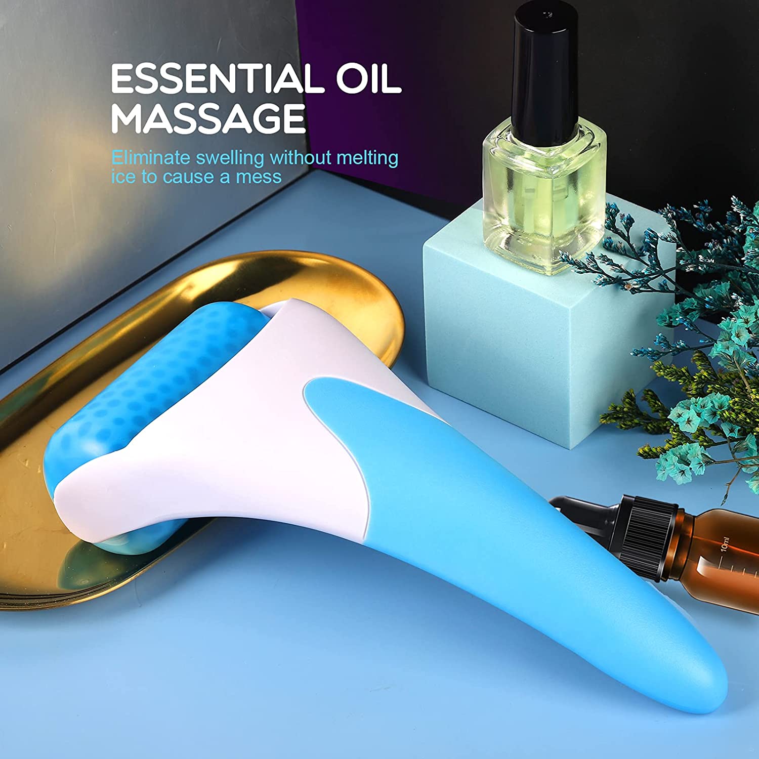 Skin tightening ice face massager derma roller home use beauty care tools cold dermaroller beauty microneedle device facial lifting easy operatio-image-770653547