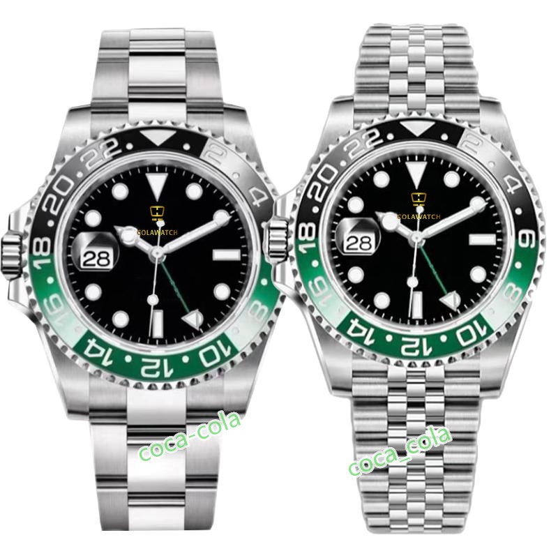 

2022 left-handed A brand-new mens gmt watch 41mm Green black ceramic Sprite circle Mechanical japan Automatic Sapphire mens men Wristwatch